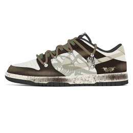 Кеды Nike Dunk Skateboard Shoes Unisex Low-Top Brown dd1391-100(team496-南柯一梦) | white