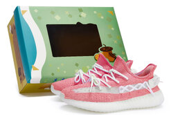 Кроссовки Yeezy Boost 350 V2 Lifestyle унисекс с низким верхом белый/красный Adidas hq6316(team80-男女同款月光红s-box) | red/white