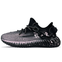Кроссовки Yeezy Boost 350 V2 Lifestyle унисекс с низким верхом розового цвета Adidas, черный hq4540(team373-黑暗权利粉) | black