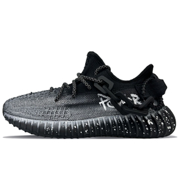 Кроссовки Yeezy Boost 350 V2 Lifestyle унисекс с низким верхом белого цвета Adidas, черный hq4540(team373-黑暗权利) | black