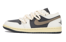 Баскетбольные кроссовки Air 1 Vintage женские с низким верхом, черный/белый Jordan dc0774-001(team59-女款白绿五) | silver