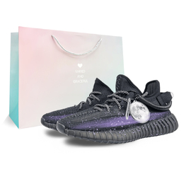 Yeezy Boost 350 Кроссовки Lifestyle унисекс с низким верхом, черный, белый, серый Adidas hq4540(team401-银河浩瀚sbox) | dark gray