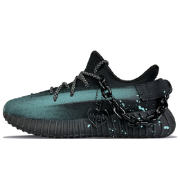 Кроссовки Yeezy Boost 350 V2 Lifestyle унисекс с низким верхом синего цвета Adidas, черный hq4540(team40-仲夏夜之梦) | black