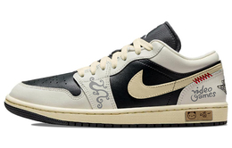 Баскетбольные кроссовки Air 1 Vintage женские с низким верхом бежевый/черный Jordan dc0774-001(team114﹣女款反转焦糖） | off white
