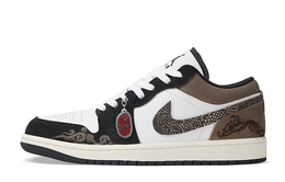 Баскетбольные кроссовки Air 1 Vintage женские низкие коричневый/черный Jordan dz5368-201(team拾柒-女款龙图腾球鞋棕黑) | brown black