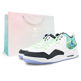 Баскетбольные кроссовки Courtside 23 Vintage Unisex Mid-Top белого, синего, голубого цвета Jordan ar1000-104(team401-杏花时节sbox) | emerald