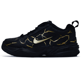 Кроссовки Air Monarch 4 Chunky унисекс с низким верхом золотистого цвета Nike, черный 415445-001（team436-金裂纹） | black