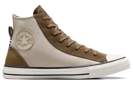 Холщовые кеды унисекс высокие рисово-коричневый черный белый Converse a08180c | beige brown