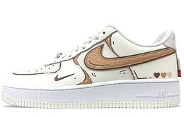 Кроссовки Air Force 1 для скейтборда унисекс с низким верхом цвета кофе Nike, кремовый fz5052-131(team40-爱心二次元) | off white