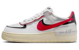 Кроссовки для скейтбординга Air Force 1 женские низкие, темно-красный/бело-голубой/бело-голубой/черный Nike fn6335-100 | white/red/black