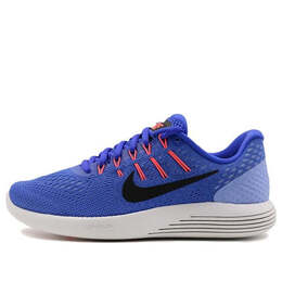 Кроссовки lunarglide 8 Nike, синий 843726-406 | med blue/black/aluminum/hot punch/summit white