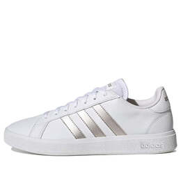 Кроссовки neo grand court td lifestyle court повседневная обувь Adidas, белый gw9263 | cloud white / platinum metallic / cloud white