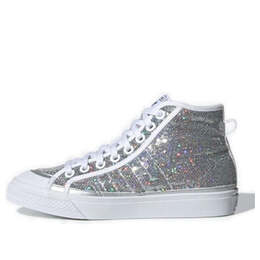 Кроссовки оригинальные nizza высокие Adidas, серебряный fw9944 | silver