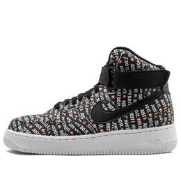Кроссовки air force 1 высокие Nike, белый ao5138-001 | black-white-total orange