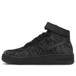 Кроссовки air force 1 flyknit Nike, черный 818018-002 | black/white