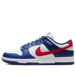 Кроссовки данк лоу Nike, белый dd1503-119 | white/university red/deep royal blue
