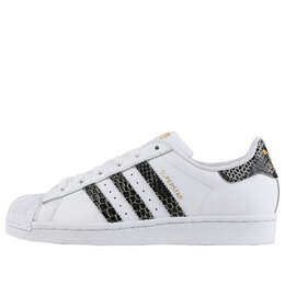 Кроссовки суперзвезда змеиная кожа Adidas, белый fv3294 | cloud white/core black/gold metallic