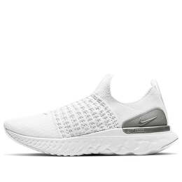 Кроссовки react phantom run flyknit 2 Nike, белый cj0280-100 | white/grey