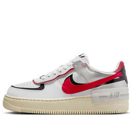 Кроссовки air force 1 shadow Nike, белый fn6335-100 | white/silver/gym red
