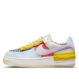 Кроссовки air force 1 shadow Nike, белый dm8076-100 | white/pink/yellow/blue/red/black