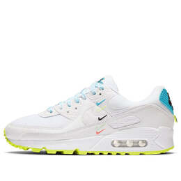 Кроссовки air max 90 se Nike, белый ck7069-100 | white/blue fury/volt/black