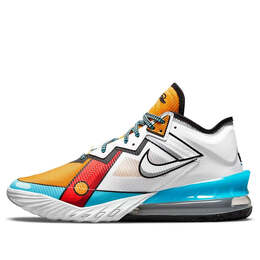 Кроссовки lebron 18 низкие Nike, белый cv7562-104 | white/blue/yellow