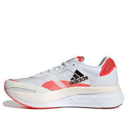 Кроссовки adizero boston 10 Adidas, белый fy4080 | white/orange/black