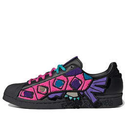 Кроссовки оригиналы суперзвезда 80-х x хан мейлин Adidas, черный id4381 | black/purple/pink