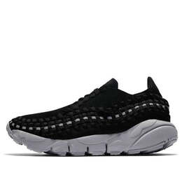 Кроссовки воздушные footscape плетеные Nike, черный 917698-002 | black/reflect silver-wolf grey