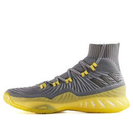 Кроссовки 2017 primeknit Adidas Crazy, серый cq1396 | grey/yellow