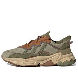 Кроссовки оригиналы ozweego Adidas, зеленый gx8824 | green/brown