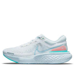 Кроссовки zoomx invincible run flyknit Nike, белый ct2229-102 | white/dynamic turquoise/lava glow/hydrogen blue