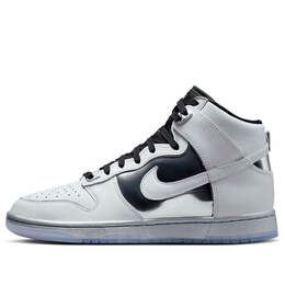 Кроссовки данк высокие Nike, белый dx5928-100 | white/white/metallic silver/black