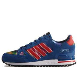Кроссовки оригинальные zx 750 спортивные туфли красные Adidas, синий aq3187 | blue/red