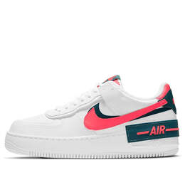 Кроссовки air force 1 shadow Nike, белый db3902-100 | white/solar red/white/dark teal green