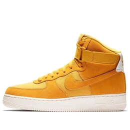 Кроссовки air force 1 высокие замшевые Nike, желтый aq8649-700 | yellow/white