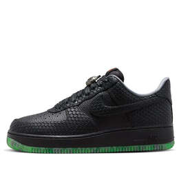 Кроссовки air force 1 low prm Nike, черный fq8822-084 | black/black-smoke grey-campfire orange-green