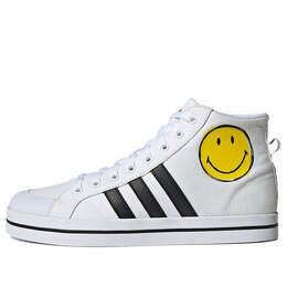 Кроссовки neo bravada mid smiley face Adidas, белый g54949 | white/yellow/black