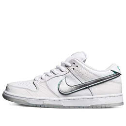 Кроссовки x diamond supply co. sb dunk low pro Nike, белый bv1310-100 | white/silver