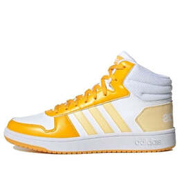 Кроссовки neo hoops 2.0 mid Adidas, белый g55054 | white/yellow