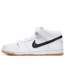 Кроссовки sb dunk mid Nike, белый cd6754-100 | white/black/gum lt brown-safety orange