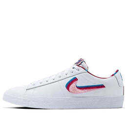 Кроссовки x блейзер низкие gt sb qs Nike, белый cn4507-100 | white/pink rise-gym red-military blue
