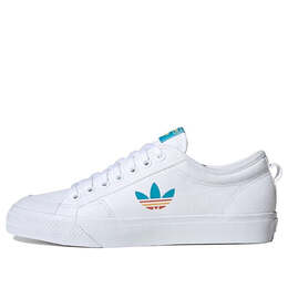 Кроссовки оригиналы nizza трилистник Adidas, белый fy2259 | white/blue