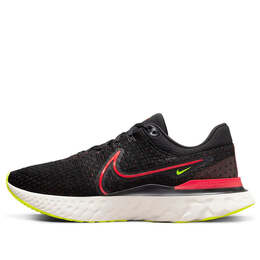 Кроссовки react infinity run flyknit 3 Nike, черный dh5392-007 | black/siren red/team red/volt