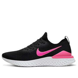 Кроссовки epic react flyknit 2 Nike, белый bq8928-013 | black-pink blast-white