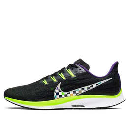 Кроссовки air zoom pegasus 36 Nike, черный cq4814-071 | black/multi-color-summit white-kumquat-volt-court purple
