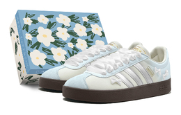 Кроссовки Adidas Vl Court Skateboarding Shoes Unisex Low-top Silver, голубой ji0497(teams2-银蓝蝴蝶结s-box) | sky blue