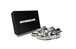 Кроссовки Nike Dunk Skateboarding Shoes Women's Low-top Grey/black/white, черный/белый/серый cw1590-100(team45-上帝之眼礼盒款) | black/white/gray