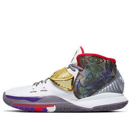 Кроссовки kyrie 6 разогрев Nike, белый cn9839-100 | white/gold