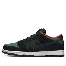 Кроссовки sb dunk low pro Nike, черный 304292-055 | black/black/green